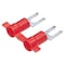 Panduit Fork Terminal, #6 Stud Size, 18 AWG, Vinyl Insulated, Red, Crimp Termination Only, 3000 PK PV18-6LFB-3K - alternate 1